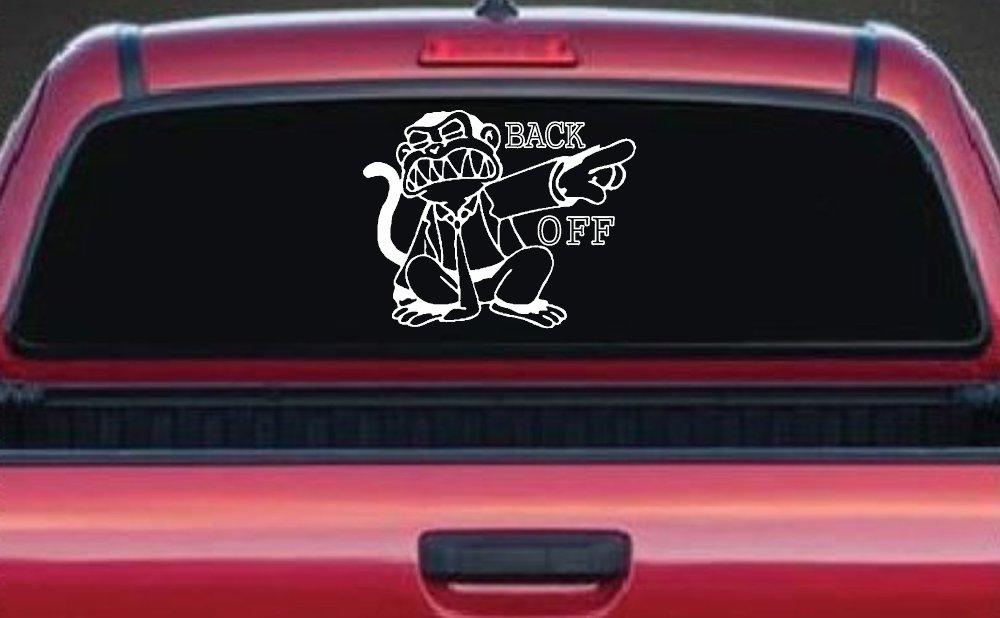 Evil Monkey Back Off (White)