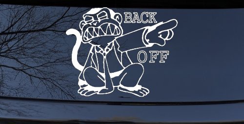 Evil Monkey Back Off (White)