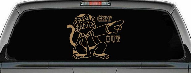 Evil Monkey Get Out (Light Brown)