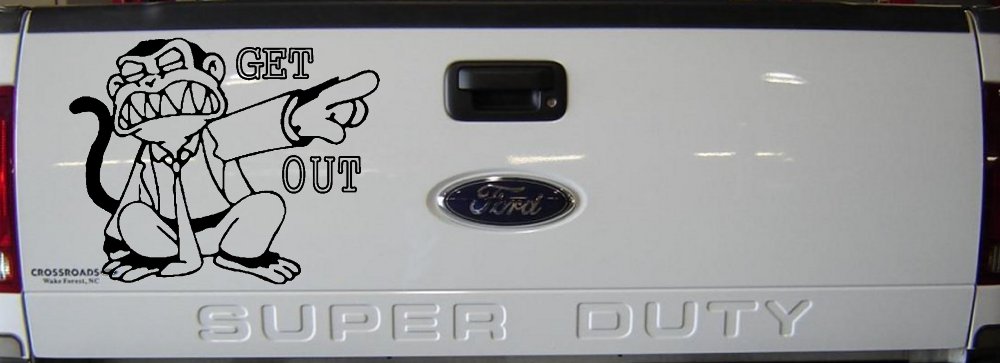 Evil Monkey Get Out (Matte Black)