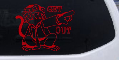 Evil Monkey Get Out (Red)