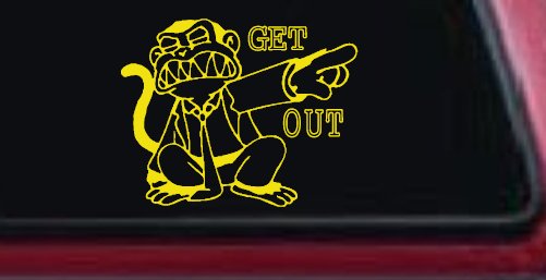 Evil Monkey Get Out (Yellow)