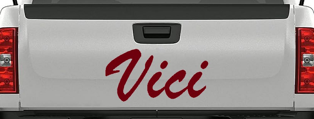Vici Car Truck Window Decal Sticker Vinyl Graphics for Auto (Burgundy)