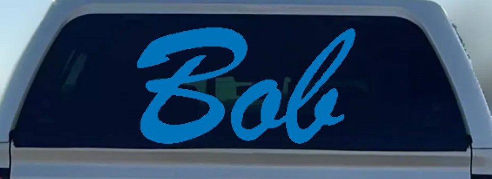 Bob Vinyl Decal Sticker for Car Truck Window (Sky Blue)