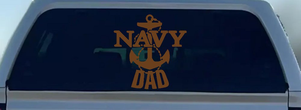 Navy Dad Military Car or Truck Window Decal Sticker (Copper)