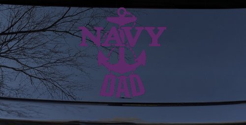 Navy Dad Military Car or Truck Window Decal Sticker (Violet)