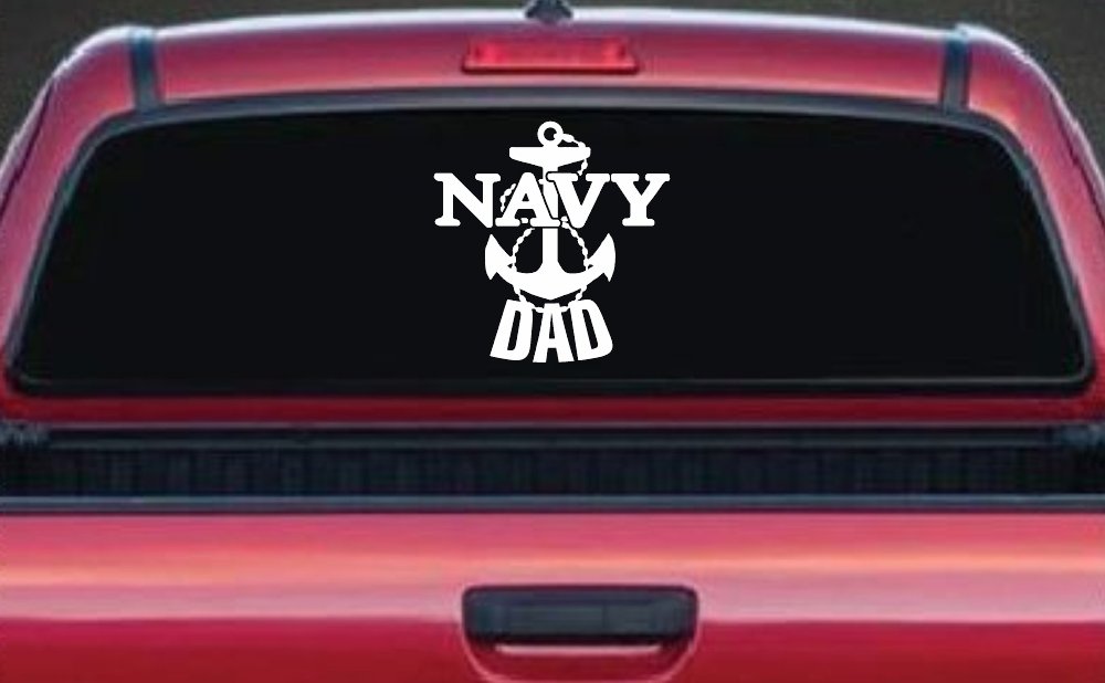 Navy Dad Military Car or Truck Window Decal Sticker