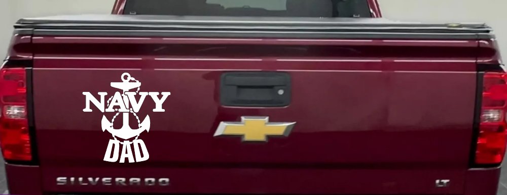 Navy Dad Military Car or Truck Window Decal Sticker