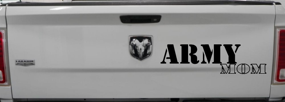 Army Mom Military Car or Truck Window Decal Sticker (Black)