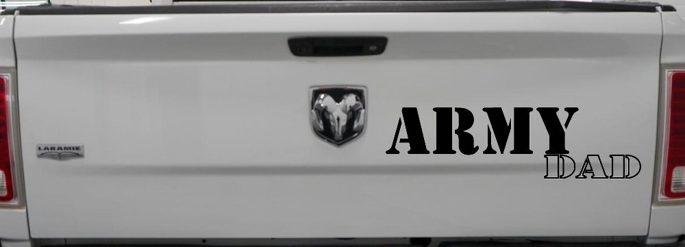 Army Dad Military Car or Truck Window Decal Sticker (Black)