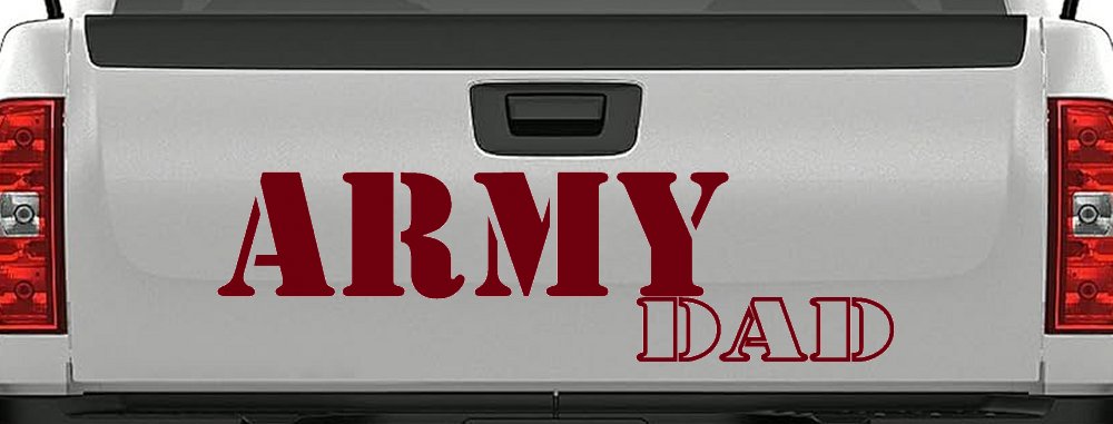 Army Dad Military Car or Truck Window Decal Sticker (Burgundy)