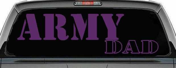 Army Dad Military Car or Truck Window Decal Sticker (Violet)