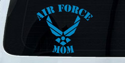 Air Force Mom Military Car or Truck Window Decal Sticker (Blue)