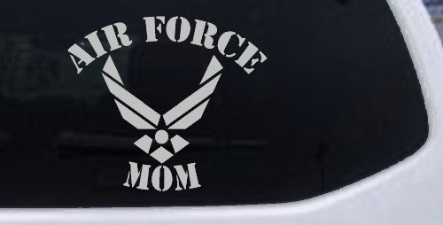 Air Force Mom Car Decal Sticker - Military Window Vinyl for Proud Moms (Light Gray)