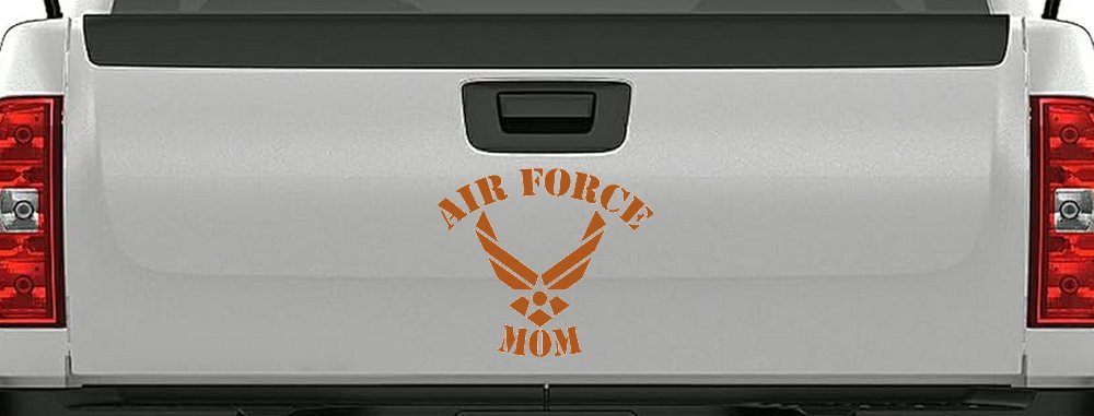 Air Force Mom Military Car or Truck Window Decal Sticker (Nut Brown)