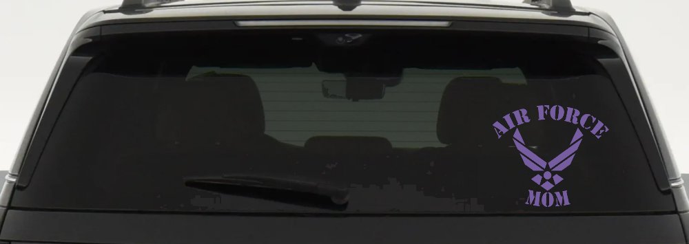 Air Force Mom Military Car or Truck Window Decal Sticker (Purple)