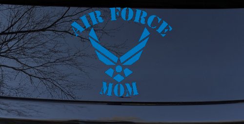 Air Force Mom Military Car or Truck Window Decal Sticker (Sky Blue)