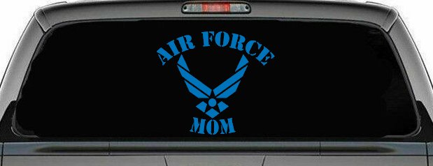 Air Force Mom Military Car or Truck Window Decal Sticker (Sky Blue)