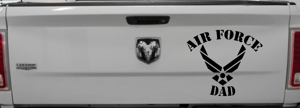 Air Force Dad Military Car Decal Sticker Window Vinyl Proud Father (Matte Black)