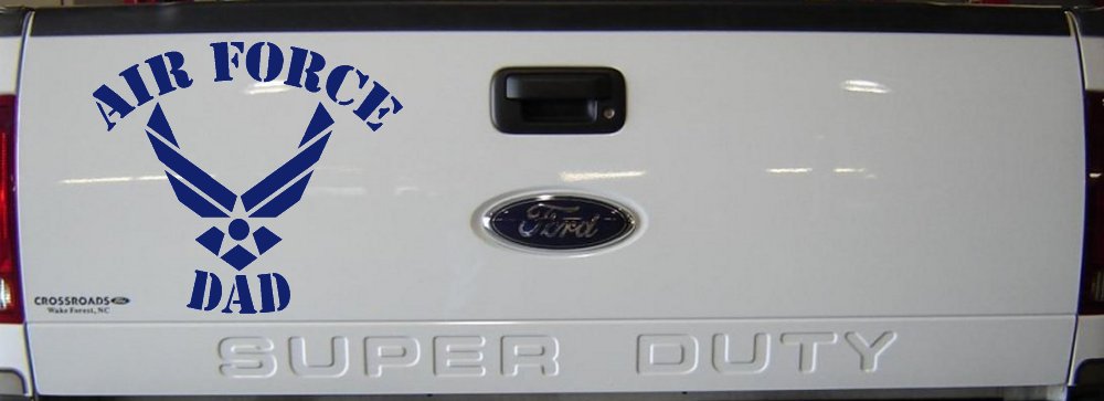 Air Force Dad Military Car or Truck Window Decal Sticker (Navy)