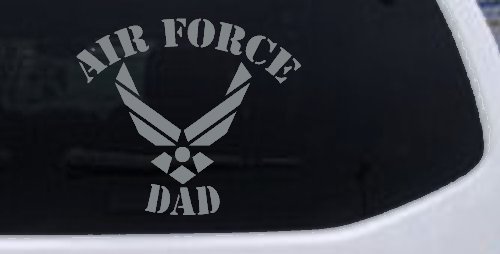 Air Force Dad Military Car or Truck Window Decal Sticker (Telegrey)