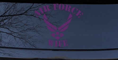 Air Force Wife Military Car or Truck Window Decal Sticker (Violet)