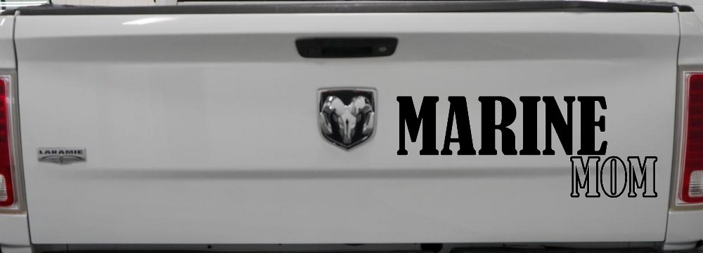 Marine Mom Military Car or Truck Window Decal Sticker