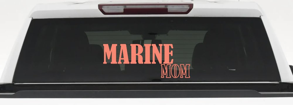 Marine Mom Military Car or Truck Window Decal Sticker