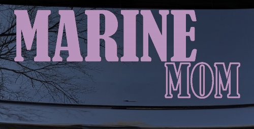 Marine Mom Military Car or Truck Window Decal Sticker (Lilac)