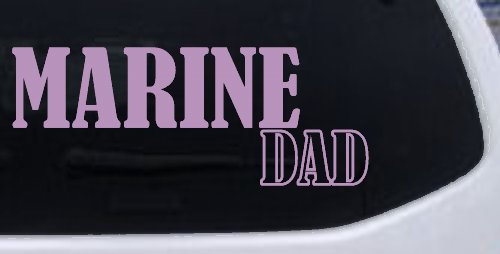 Marine Dad Military Car or Truck Window Decal Sticker (Lilac)