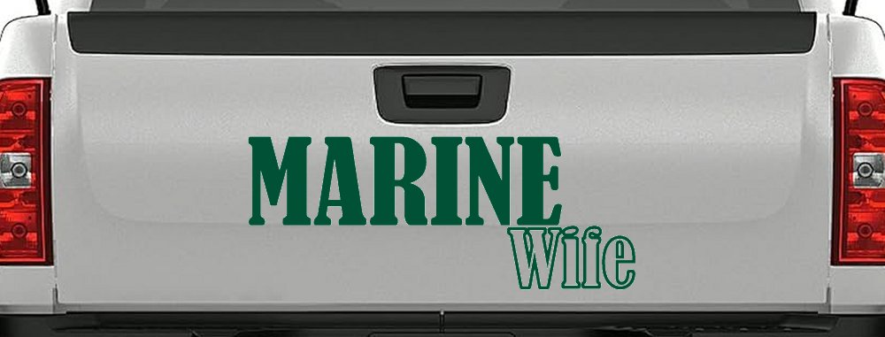 Marine Wife Military Car or Truck Window Decal Sticker