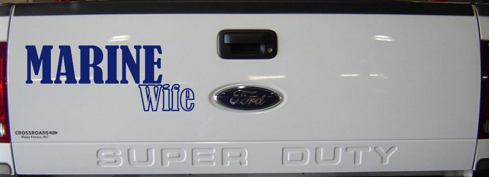 Marine Wife Military Car or Truck Window Decal Sticker (Navy)