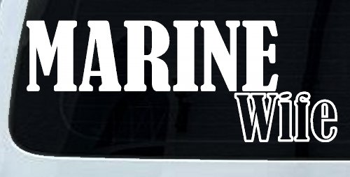 Marine Wife Military Car or Truck Window Decal Sticker