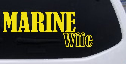 Marine Wife Military Car or Truck Window Decal Sticker