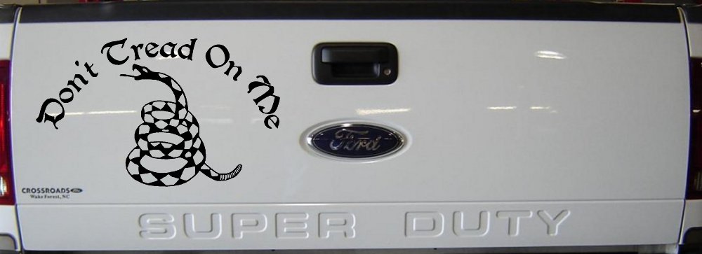 Gadsden Flag Don't Tread On Me Guns and Freedom Car or Truck Window Decal Sticker