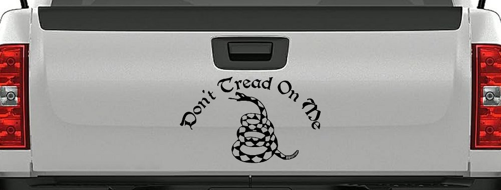 Gadsden Flag Don't Tread On Me Guns and Freedom Car or Truck Window Decal Sticker