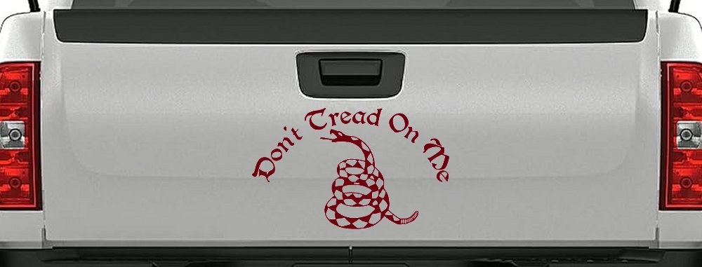 Gadsden Flag Don't Tread On Me Guns and Freedom Car or Truck Window Decal Sticker