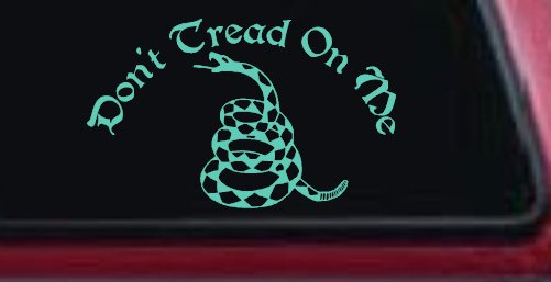 Gadsden Flag Don't Tread On Me Guns and Freedom Car or Truck Window Decal Sticker