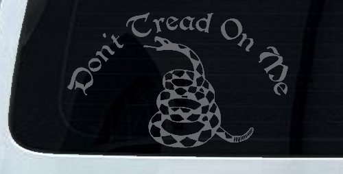 Gadsden Flag Don't Tread On Me Guns and Freedom Car or Truck Window Decal Sticker