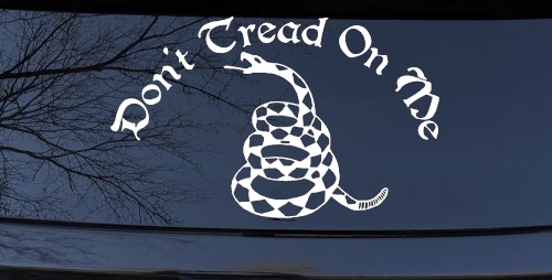Gadsden Flag Don't Tread On Me Guns and Freedom Car or Truck Window Decal Sticker