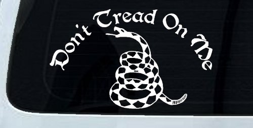 Gadsden Flag Don't Tread On Me Guns and Freedom Car or Truck Window Decal Sticker