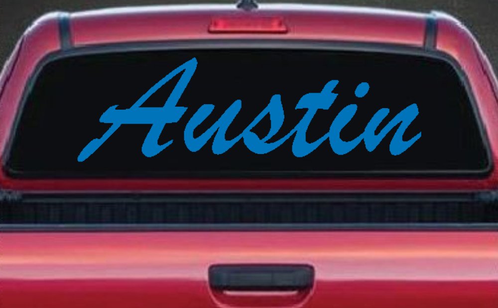 Austin Car Truck Window Decal Vinyl Sticker Texas Home Pride (Sky Blue)