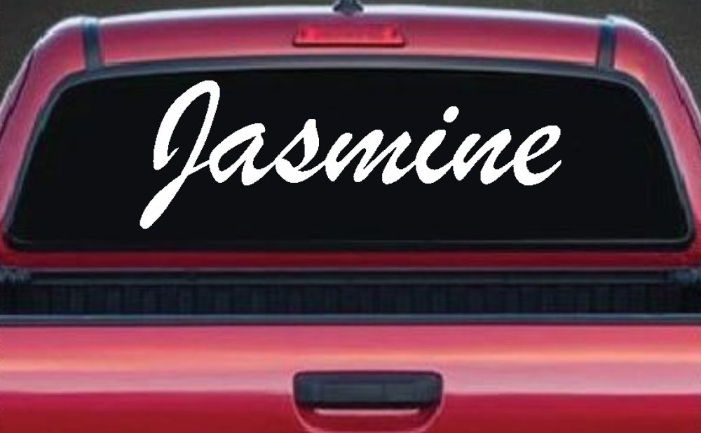 Jasmine Flower Car Truck Window Vinyl Decal Sticker Floral Design (White)