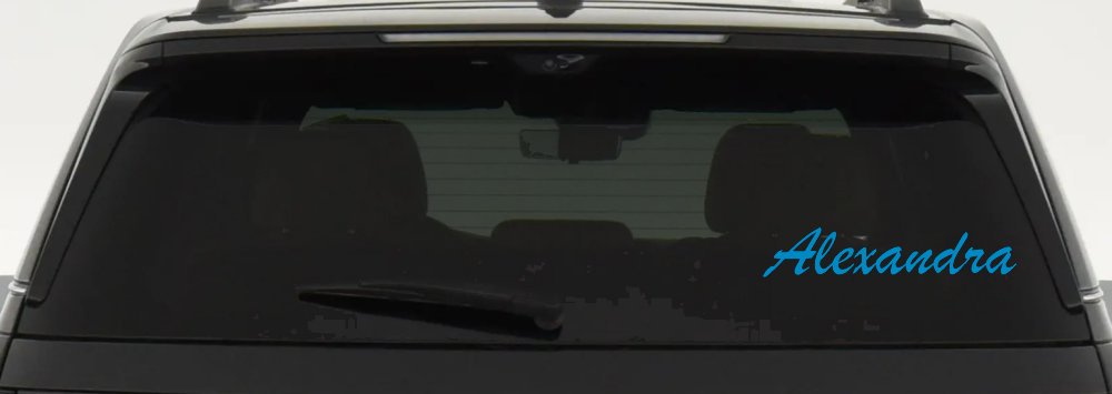Alexandra Custom Car Truck Window Vinyl Decal Sticker Personalized Name (Blue)