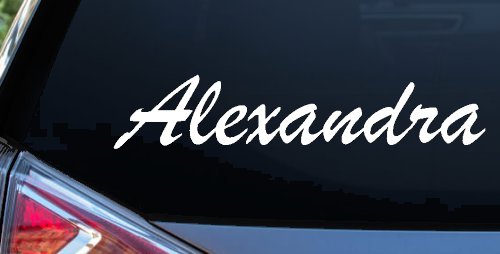 Alexandra Custom Car Truck Window Vinyl Decal Sticker Personalized Name (White)