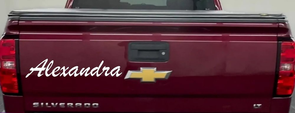 Alexandra Custom Car Truck Window Vinyl Decal Sticker Personalized Name (White)