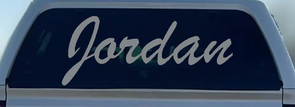 Jordan Car Truck Window Decal Sticker Vinyl NBA Jumpman (Telegrey)