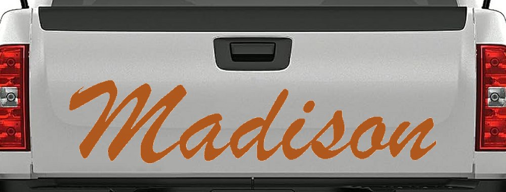 Madison Car Truck Window Vinyl Decal Sticker Custom Auto Graphic (Nut Brown)