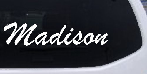 Madison Car Truck Window Vinyl Decal Sticker Custom Auto Graphic (White)