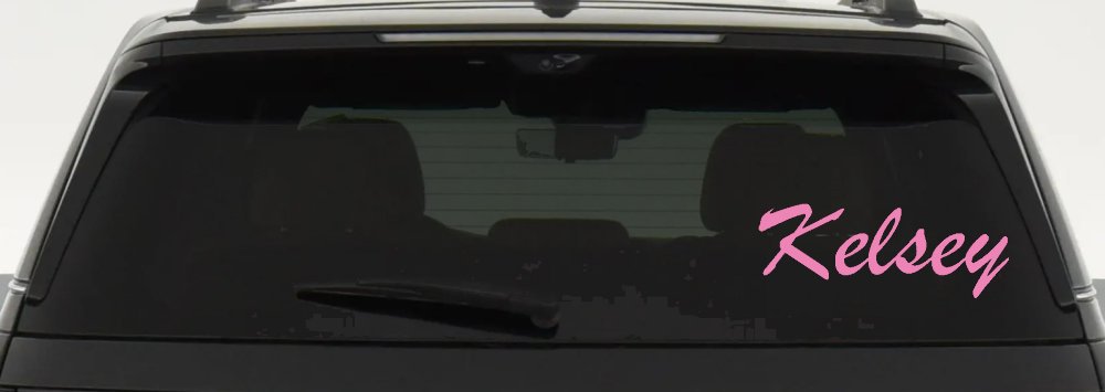 Kelsey Window Decal Sticker - Car Truck Vinyl Decor (Pink)